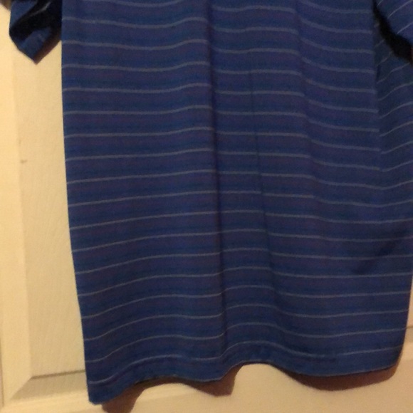 Greg Norman Blue Red Yellow Black Striped Golf Jersey Knit Polo Mens Large L - Picture 12 of 12